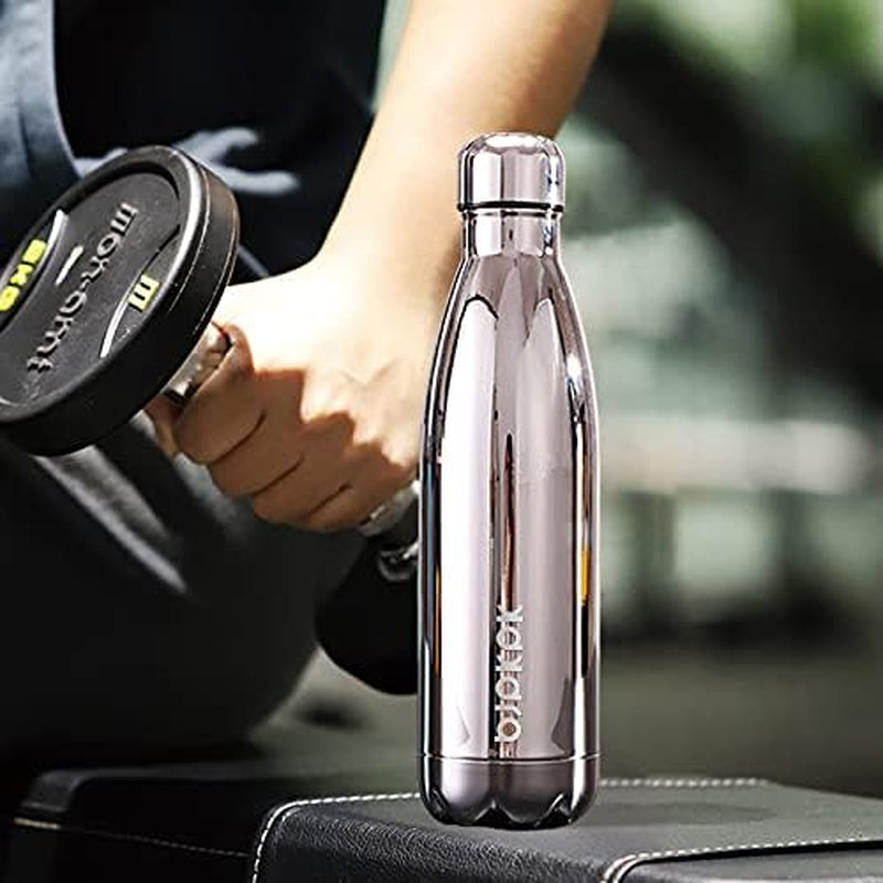 17Oz Insulated Stainless Steel Water Bottles,Sports Water Bottles Keep Cold for 24 Hours and Hot for 12 Hours,Bpa Free for Travel,Freeze Burn