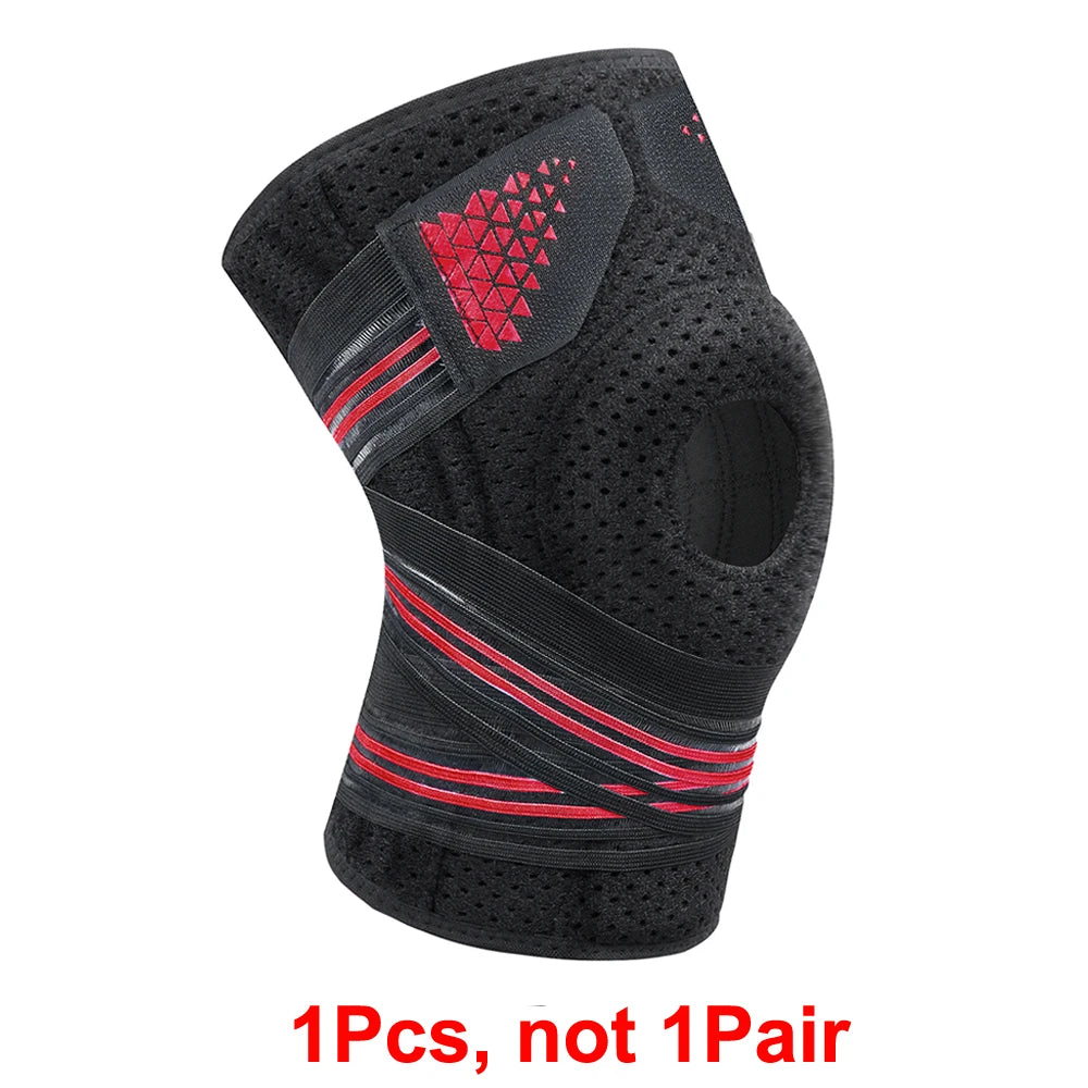 1PCS Adjustable Knee Braces with Side Stabilizers &amp; Patella Pads,Knee Support for Knee Joint Recovery or Injury Prevention