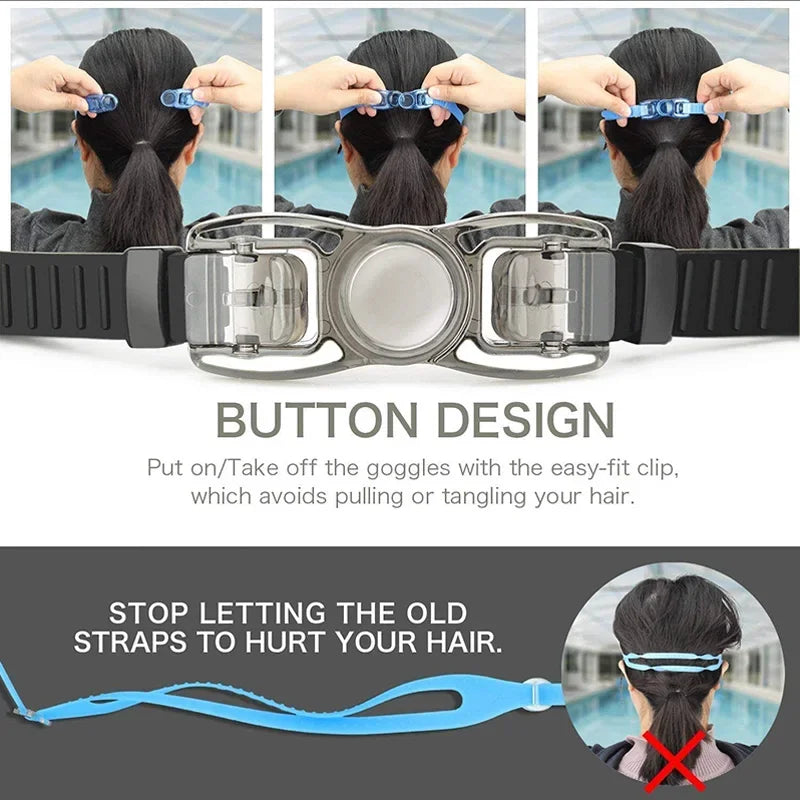 Swimming Goggles Adult Pool Glasses anti Fog Men Women UV Protection Optical Waterproof Swim Eyewear with Earplugs