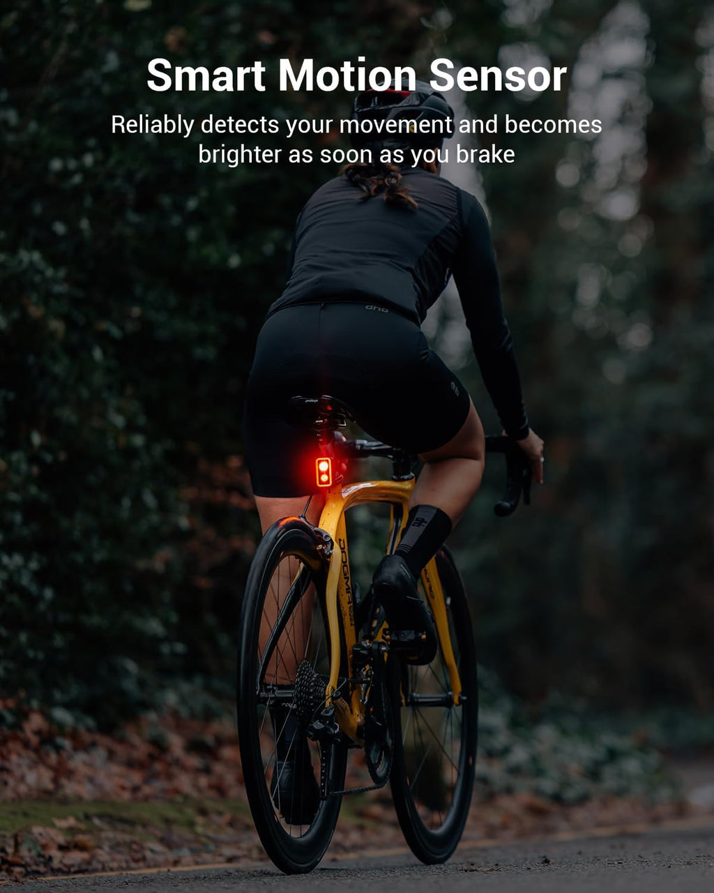 SEEMEE 300/400 Bike Taillight,300/400 Lumen Bike Tail Light,360° Visible Smart Brake Sensor IPX6 Waterproof Rear Bike Light for Night Riding