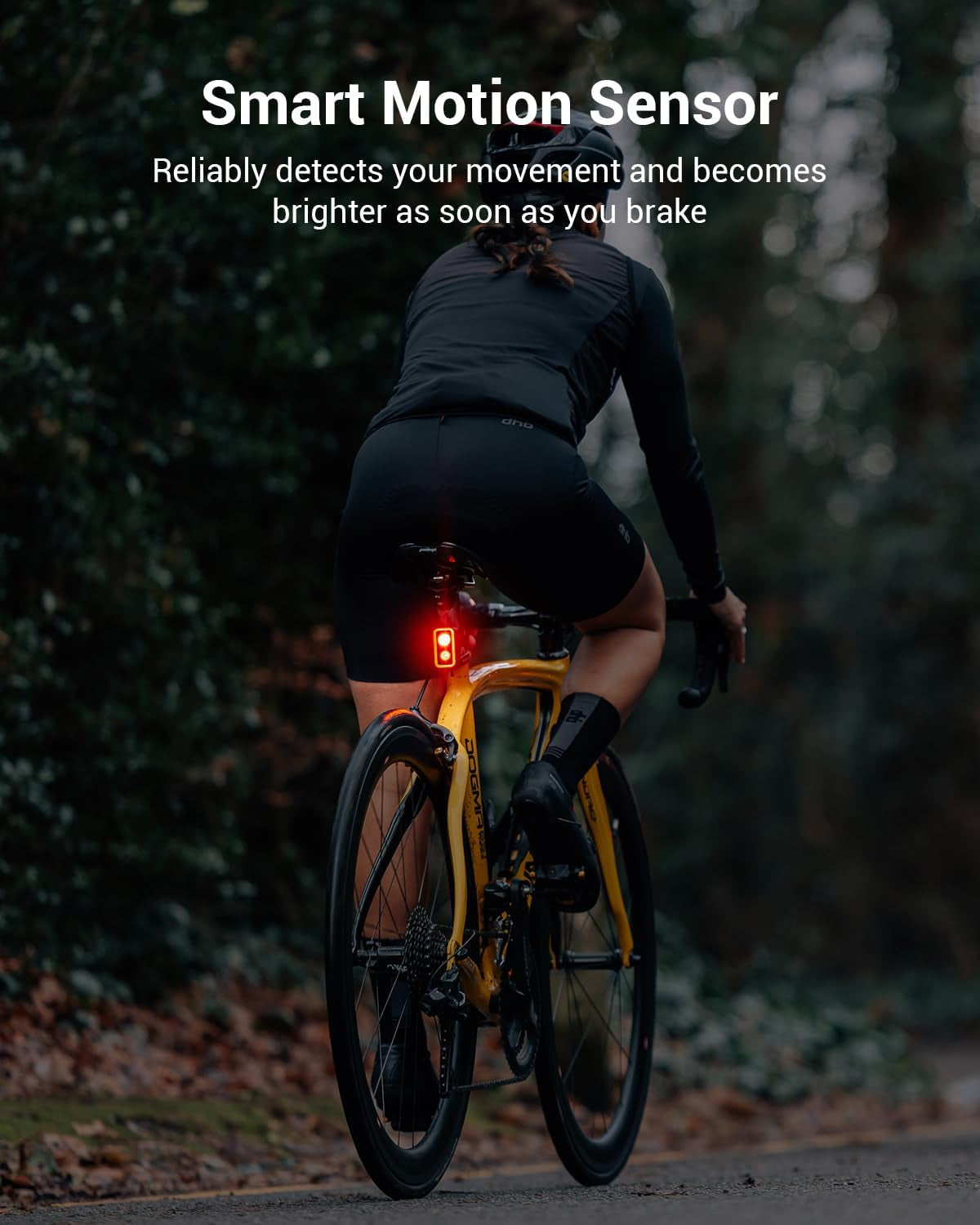 SEEMEE 300/400 Bike Taillight,300/400 Lumen Bike Tail Light,360° Visible Smart Brake Sensor IPX6 Waterproof Rear Bike Light for Night Riding