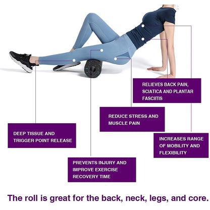 5Pcs Yoga Massage Foam Rollers Fascia Balls Yoga Column EPP High Density Fitness Roller &amp;Ball Leg Back Neck Massager Pain Relief