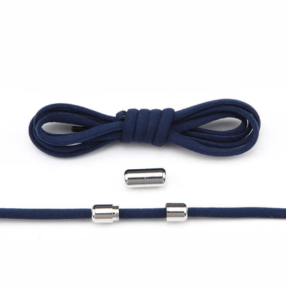 New Version Elastic No Tie Shoelaces Metal Lock Shoe Laces for Kids Adult Sneakers Quick Shoelaces Semicircle Shoestrings