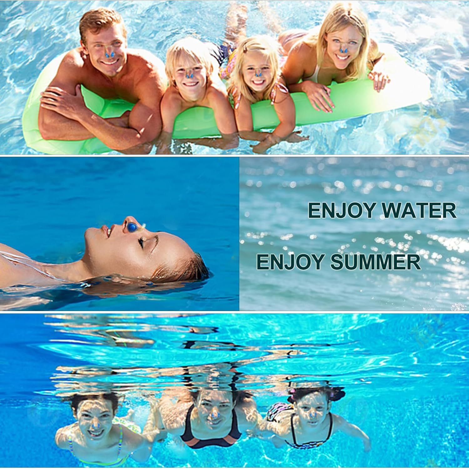 12Pcs Silicone Swimming Nose Plugs for Kids Age 7+ Adults | Block the Water Out of Nose Don'T Feel Hurt Fit for Different Nose Shape 6 Color Match Your Swimsuits