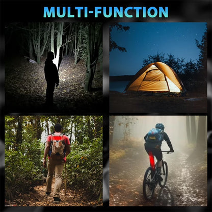 USB Rechargeable Bike Light Super Bright Bicycle Lights Headlight Triple Flashlight Front Light Waterproof - Riding Cycling Camping