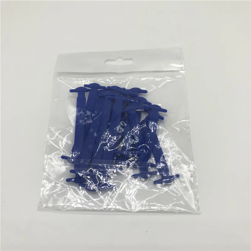 16Pcs/Lot Silicone Shoelaces No Tie Shoelaces 12 Colors Elastic Lace Shoelace Creative Lazy Silicone Laces Rubber Lace