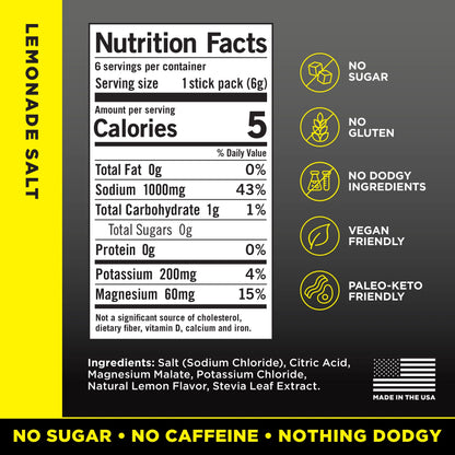 Zero Sugar Electrolyte Drink Mix - Lemonade - 6 Count