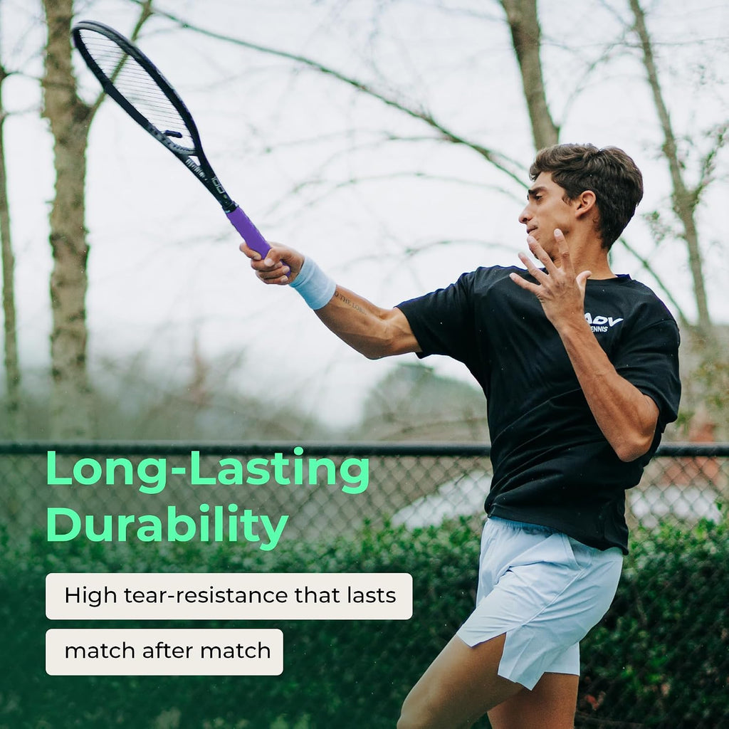 ADV Felttac Tennis Racket Grip Tape - Absorbent Dry Non-Slip Overgrip | Dry Felt Finish for Sweaty Hands, Absorbs Instead of Wicking, Replaces Worn Racquet Handle Grip, Installs in a Minute