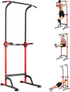 Power Tower Dip Station - Height Adjustable Pull up Bar with Dip | Bars - Multifunctional Training Station for Strength Training, Pull-Ups, Knee Lifts, Push-Ups and Dips