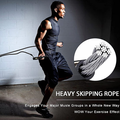 Weighted Jump Rope with Counter - 3 Jump Ropes for Working Out, Heavy Jumping Rope &amp; Light Skipping Rope &amp; Cordless Jump Ropes Fitness, 3 Modes Exercise Jumprope for Women Men Indoor &amp; Outdoor