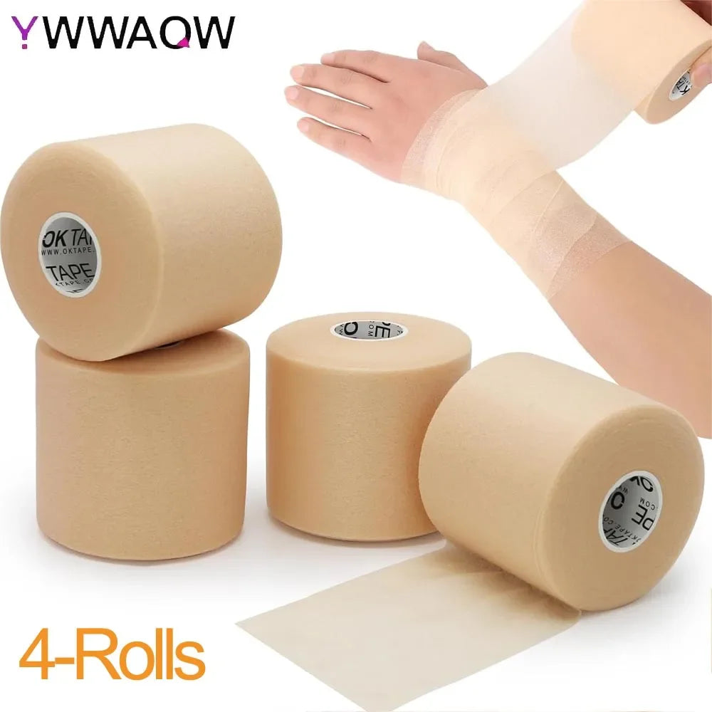 4 Rolls OK TAPE Pre Wrap Athletic Tape Foam,Underwrap Tape Sports Foam,Underwrap Bandage Athletic for Ankle Wrists Knees Sports