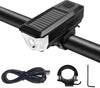 Ultra Bright Bike Light, IPX4 Water Resistant Bicycle Headlight, USB Rechargeable, 3 Light Modes, Solar Powered LED Bicycle Lights Front for Kid Women Men Road Cycling Safety