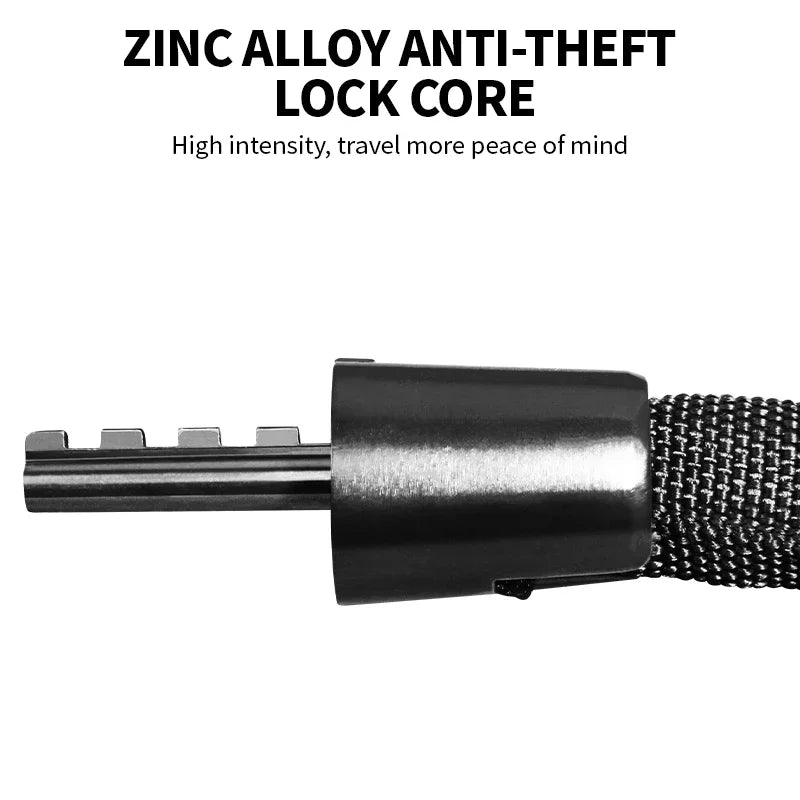 ZELLMANN Anti-Theft Motorcycle Bicycle Lock MTB Road Bike Safety Chain Locks with Four Digit Combination Lock Bike Accessories