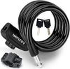 Premium Bike Lock with 2Pcs Keys, Professional Bike Cable Lock of 4 Feet, Heavy Duty Bicycle Lock Cable for Strong Anti-Theft, Come with 1PCS Mounting Bracket