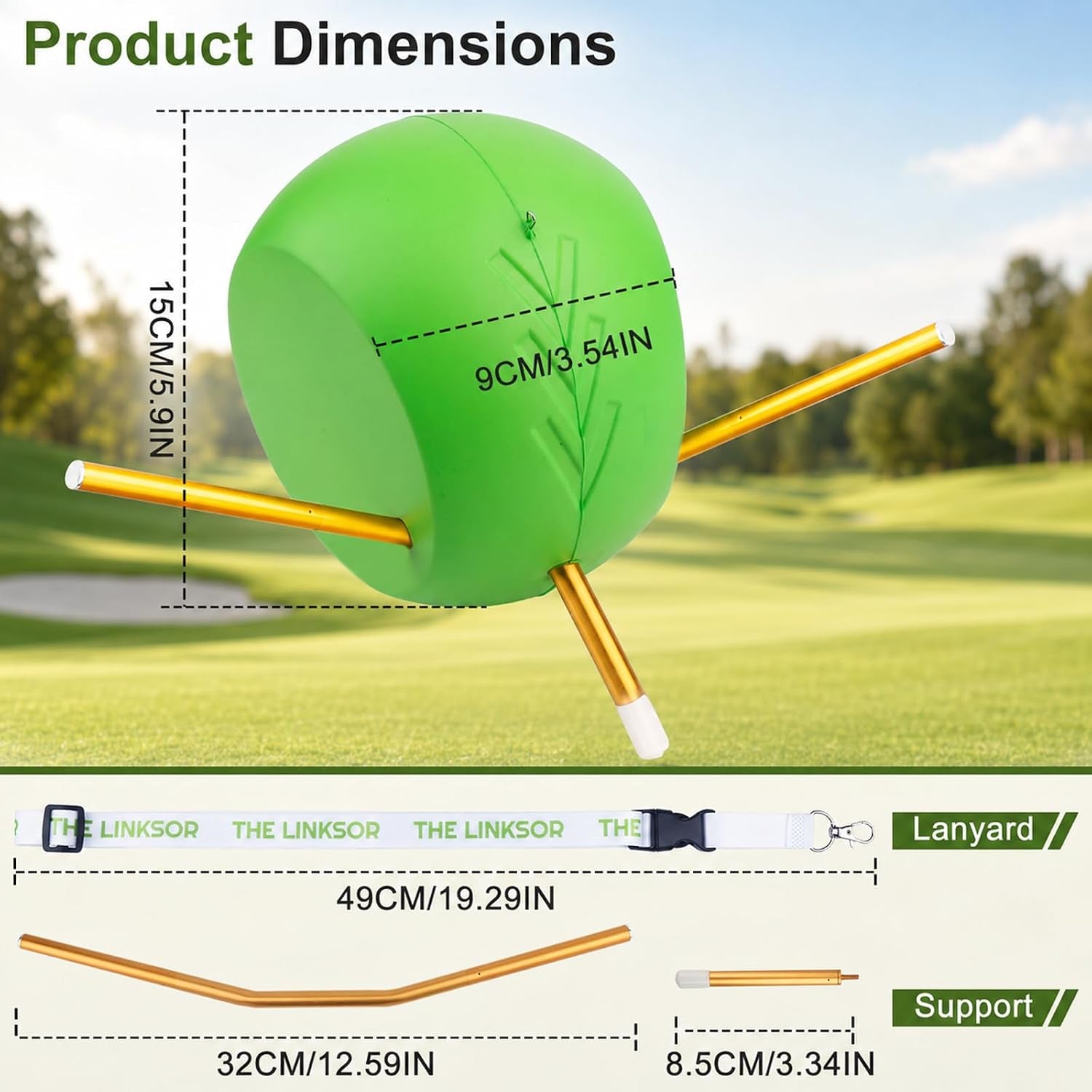 Upgraded the Connector Golf Training Aid,Simple and Effective Training Tool,Golf Swing Trainer for Posture Correction Practice,Golf Training Aids Helps Train Proper Swing Mechanics,Arm Structure | Foldable Model,Lanyard
