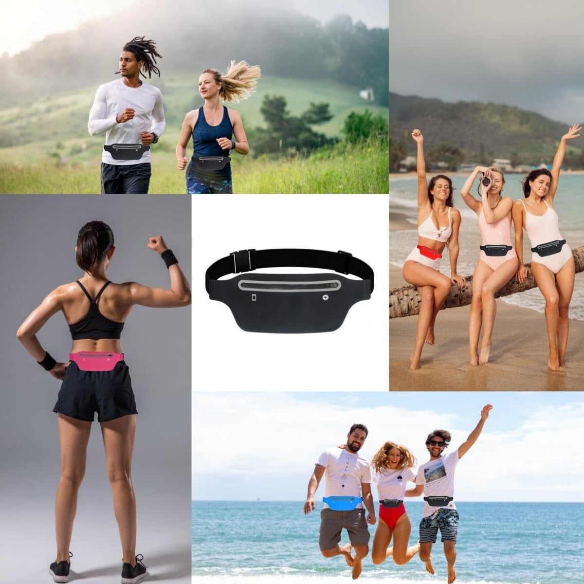 Slim Running Belt Fanny Pack Running Phone Hold Pouch Bag for Workout Jogging