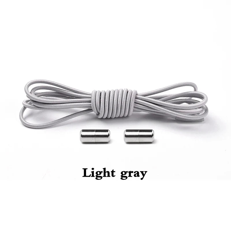 1Pair Elastic Shoelaces round No Tie Shoe Laces Sneakers Shoelace Kids Adult Elastic Laces One Size Fits All Shoes Dropshipping