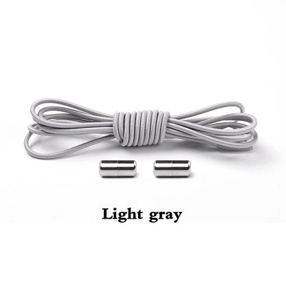 1Pair Elastic Shoelaces round No Tie Shoe Laces Sneakers Shoelace Kids Adult Elastic Laces One Size Fits All Shoes Dropshipping