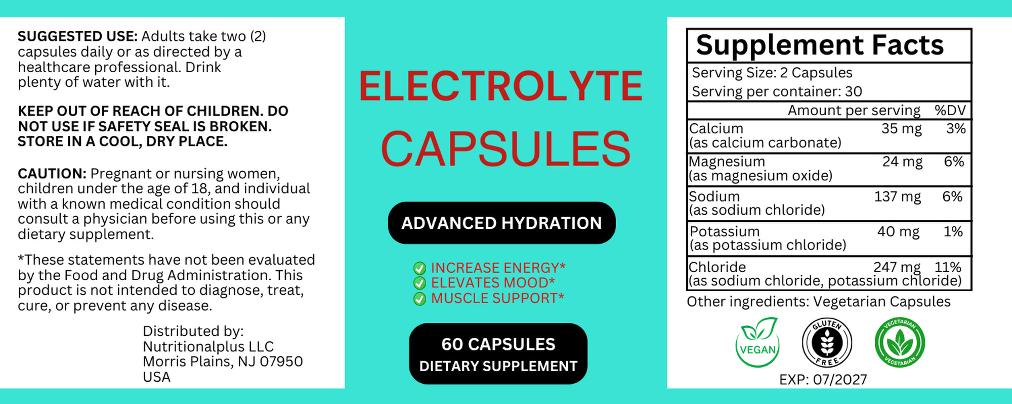Electrolyte - Vegan Capsules
