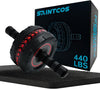 Ab Roller Wheel for Abs Workout - Core Strength Training Equipment for Home Gym with Knee Pad, Abdominal Exercise Wheel for Men and Women (Red)
