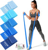 5 Pcs Resistance Bands, Professional Exercise Bands Elastic Stretch Bands for Fitness Yoga Pilates Stretching Strength Training, Workout Bands for Women and Men Home Gym
