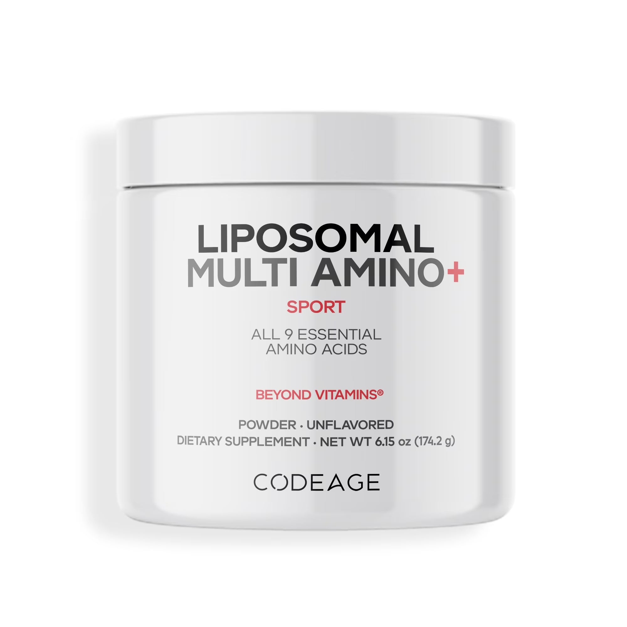 Multi Amino+ Powder, Liposomal EAA + Branched-Chain Amino Acid Powder Supplement, 6.15 Oz