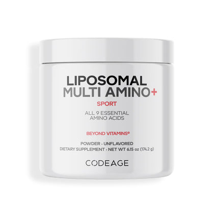 Multi Amino+ Powder, Liposomal EAA + Branched-Chain Amino Acid Powder Supplement, 6.15 Oz