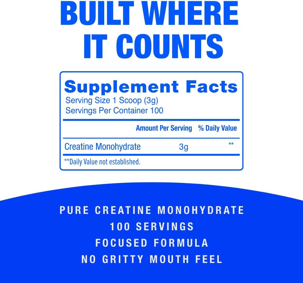 Premium Creatine Monohydrate Powder - Unflavored