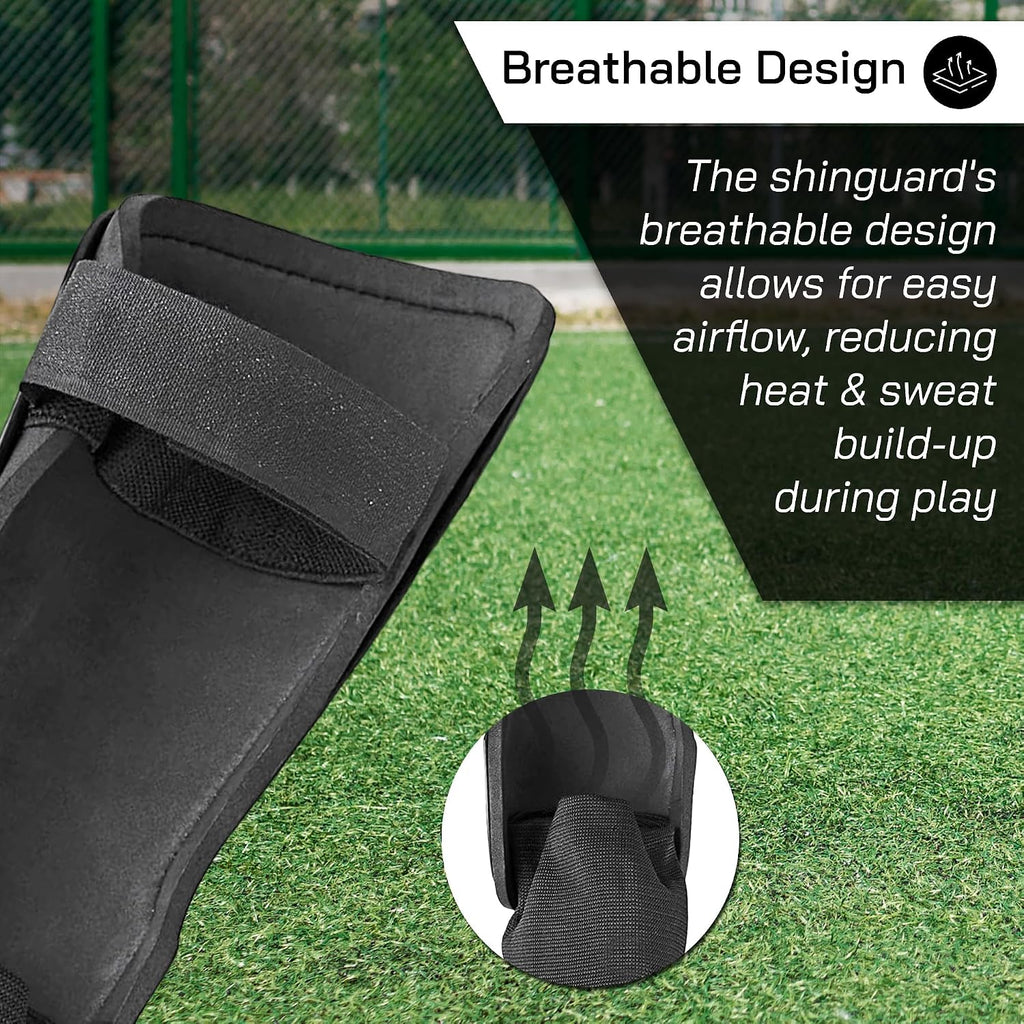 Malaga Soccer Shin Guards for Kids | Soccer Gear for Boys Girls | Protective Soccer Equipment | Adjustable Straps