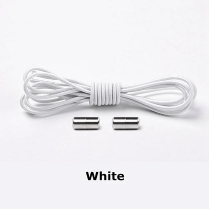 1Pair Elastic Shoelaces round No Tie Shoe Laces Sneakers Shoelace Kids Adult Elastic Laces One Size Fits All Shoes Dropshipping