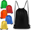 Drawstring Gym Bags, Backpack for Sports, Gym, Travel, Swimming | Draw String Back Bag, Polyester with PU Leather Reinforced Corners, Foldable for Travel