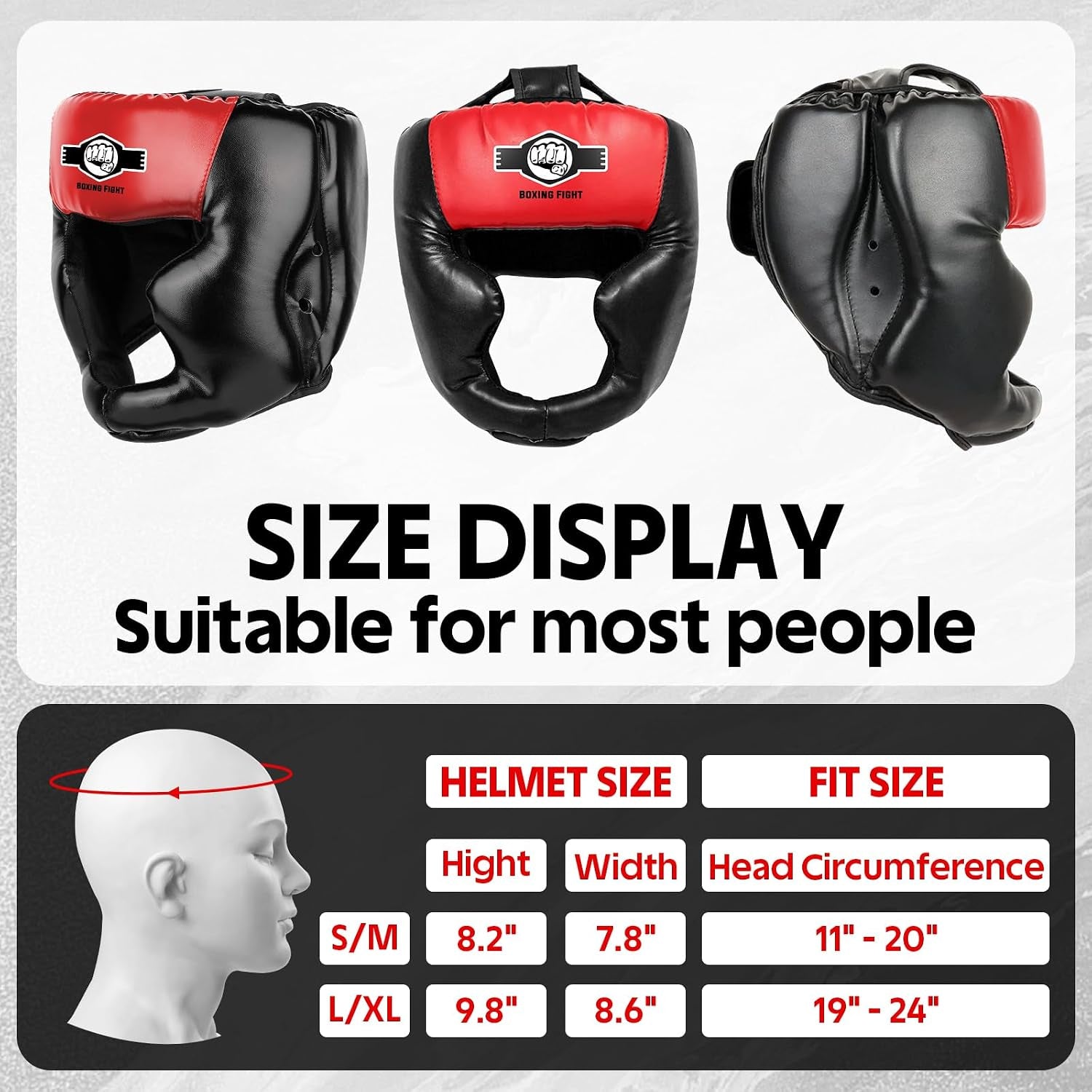 2 Pack & 1 Pack Boxing Headgear - Sparring Safety Head Guard for MMA, Kickboxing, Muay Thai, Boxing - Men, Women, Kids