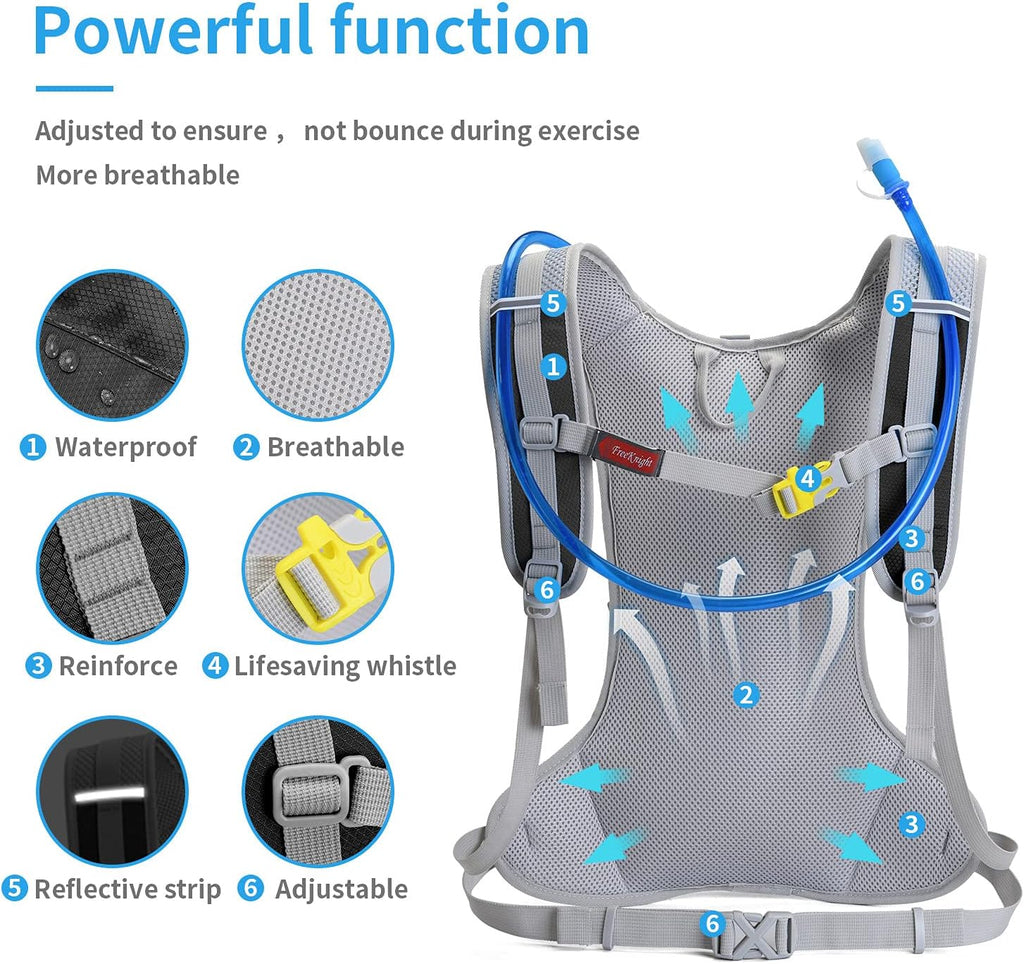 Hydration Backpack,Water Backpack with 2L Water Bladder Running,Water Backpack for Hiking,Cycling Backpacks,Running Backpack
