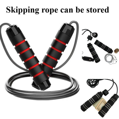 1PCS the New Jump Rope Steel Wire Skipping Exercise Adjustable Jumping Fitness Workout Training Home Sport Equipment Tangle-Free