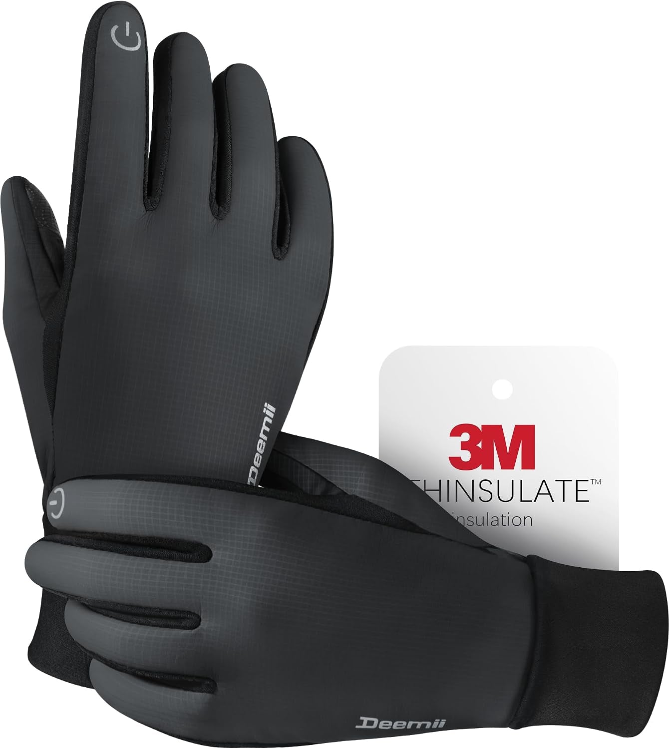 Winter Gloves Men Women Made with 3M Thinsulate, Lightweight Thermal Warm Gloves for Cold Weather with Touch Screen Fingers, Water Resistant Running Gloves for Cycling, Hiking, Driving