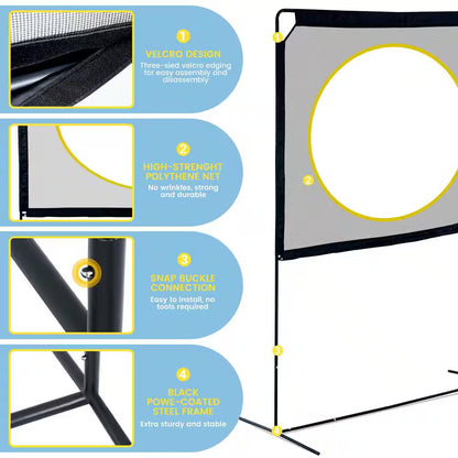 Portable Pickleball with Net 5 Ft. X 7 Ft. Pickleball System Pickleball Game Sets Fun Games for Adults and Family