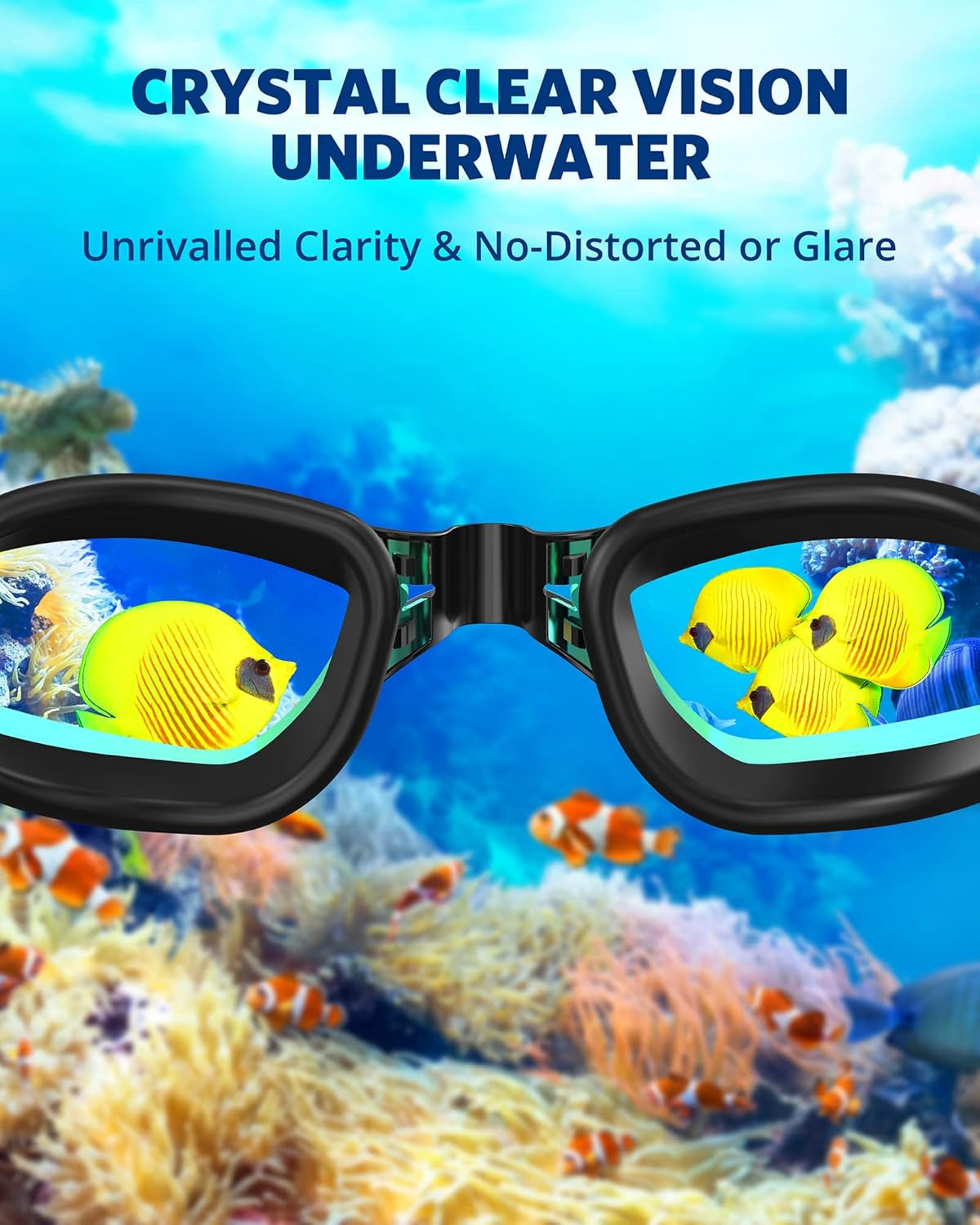 Swim Goggles, Swimming Goggles No Leaking Full Protect Adult Youth