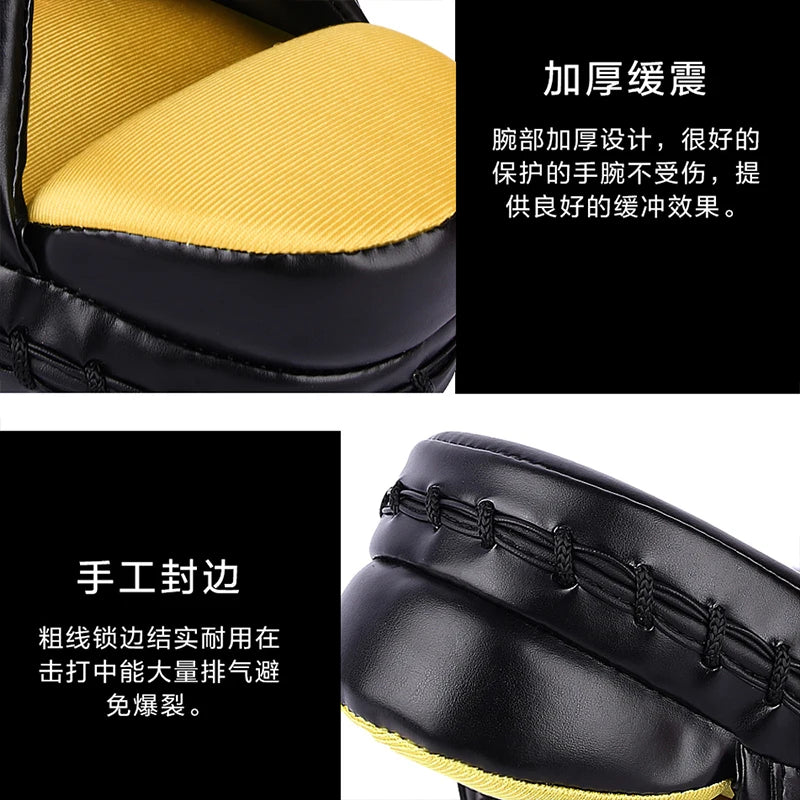 Sports Punching Mitts for Men, Women, &amp; Kids, Leather Focus Mitts for Martial Arts &amp; Boxing Training, Curved Punch Mitts for Kar