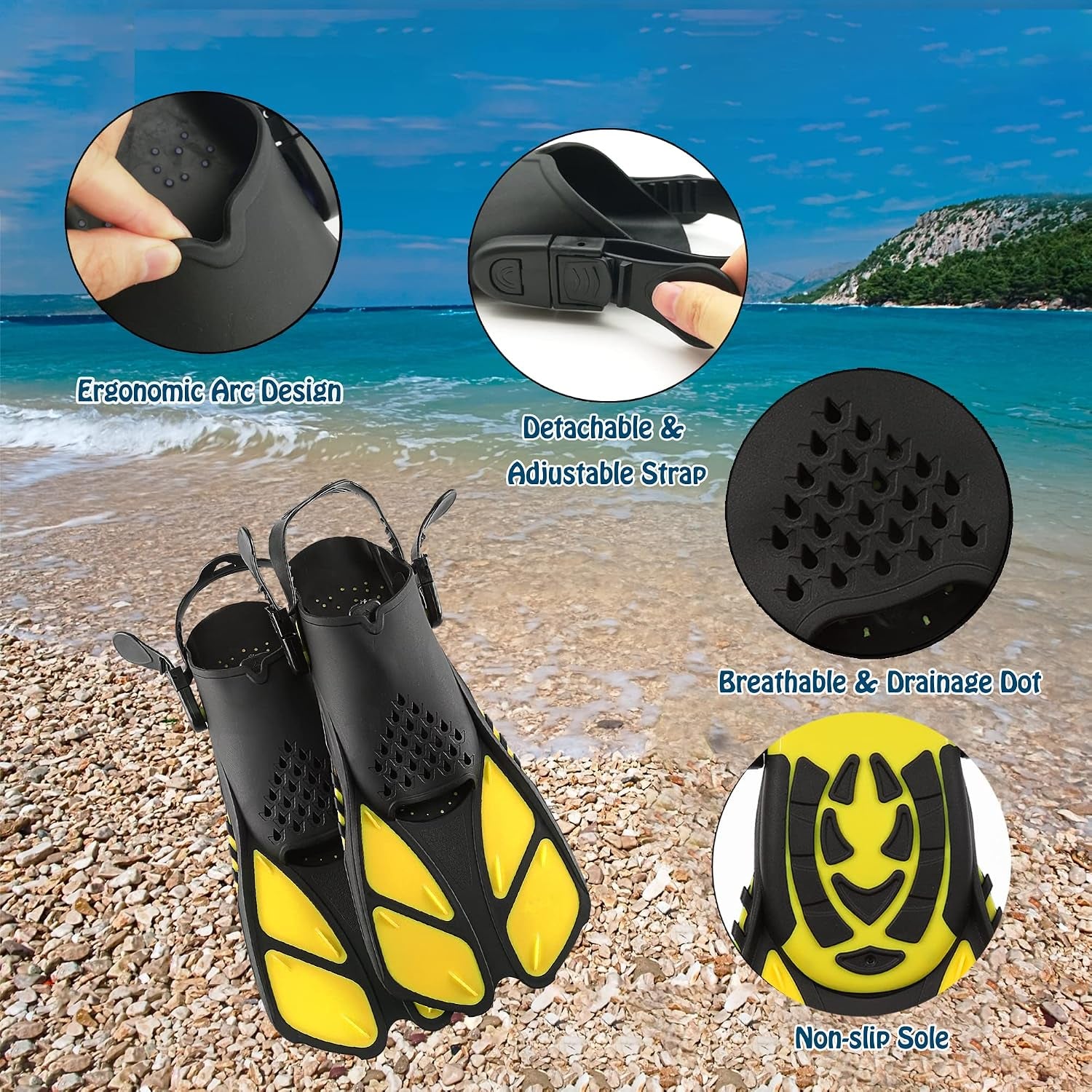 Snorkeling Gear for Adults with Bag Anti-Fog Snorkel Sets for Travel | Anti-Leak Diving Mask with Flippers,Professional Scuba Diving Gear with Earplugs