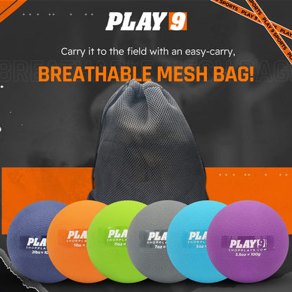 Weighted Baseball Training Balls Set of 6 Plyo Balls for Skill Development