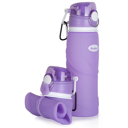 Collapsible Silicone Water Bottles-750Ml,Medical Grade,Bpa Free Travel Water Bottle Can Roll Up,26Oz,Leak Proof Foldable Sports &amp; Outdoor Water Bottles
