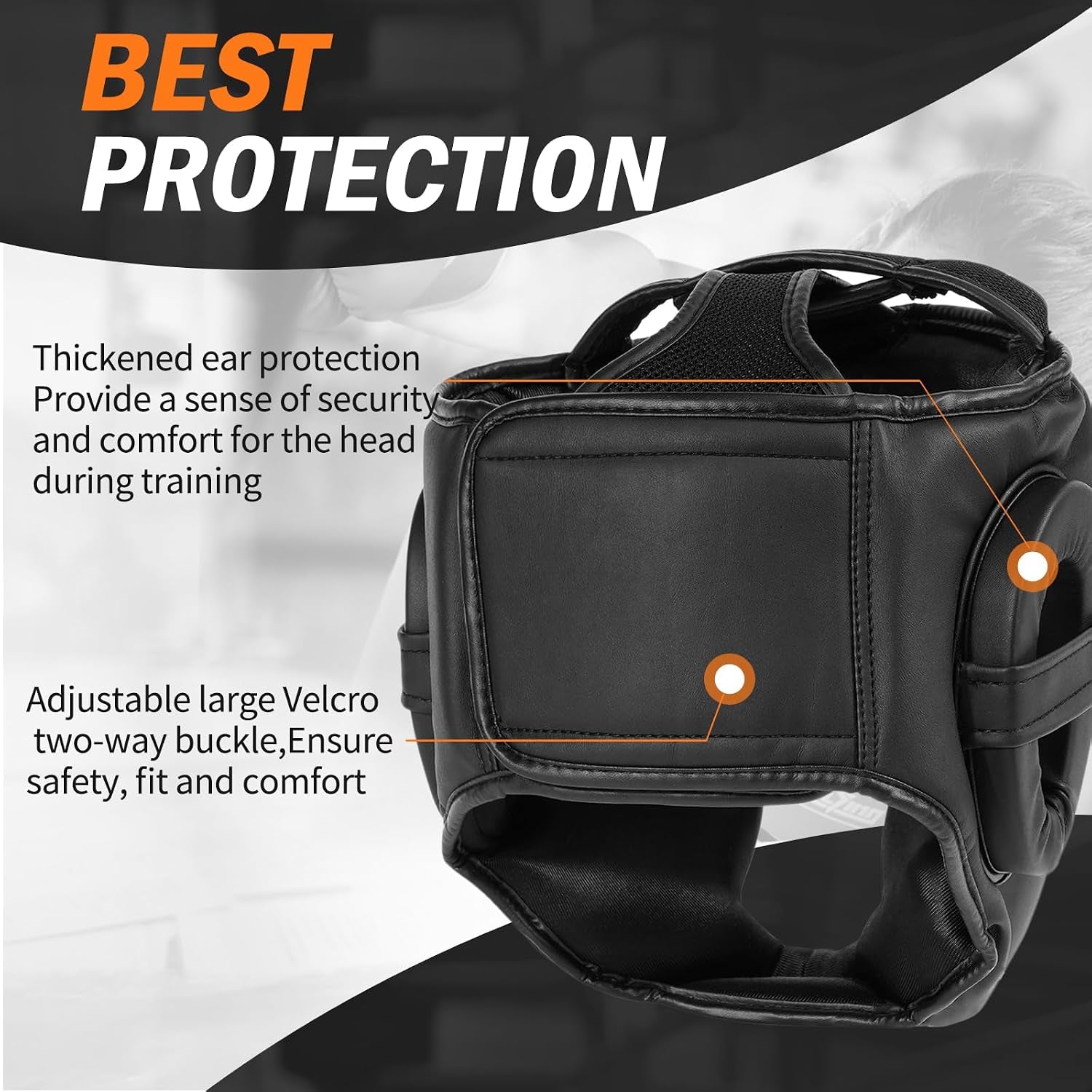 Boxing Headgear for MMA, Muay Thai,Sparring Training | Head Gear for Kickboxing,Grappling, Sparring, Kickboxing, Muay Thai,Karate, Taekwondo,Martial Arts