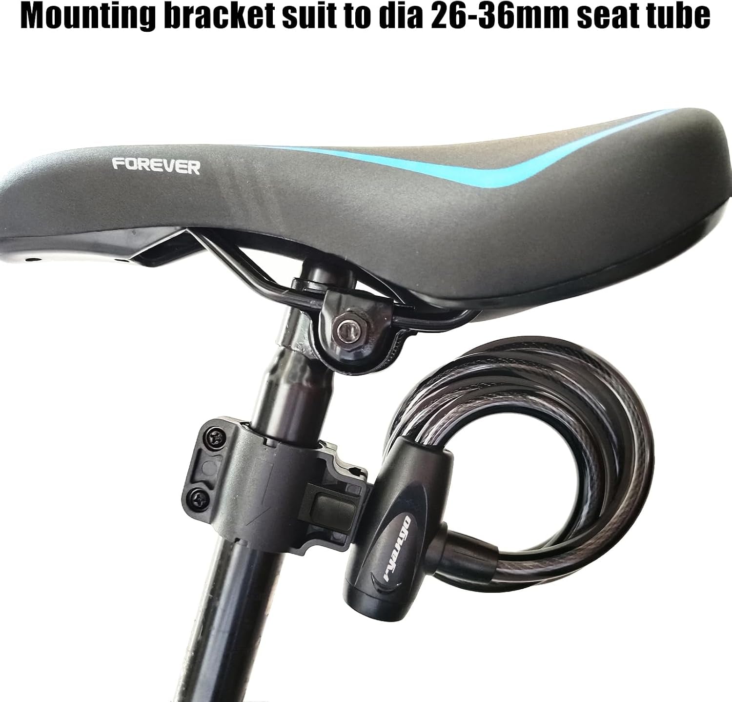 Bike Lock, Bike Locks Heavy Duty anti Theft, Bicycle Lock Cable with Mounting Bracket and 2 Keys, Bicycle Locks for Road Bike Mountain Bike Scooters