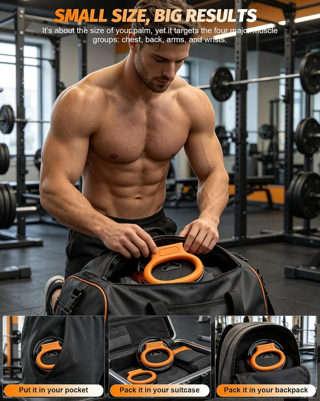 Flywheel Twister Arm Trainer, Chest Exerciser for Home Upper Body Workouts | Smooth Pull-And-Recoil Resistance, Dual Loop Handles, Compact Portability, and Controlled Bilateral Training for Daily Use