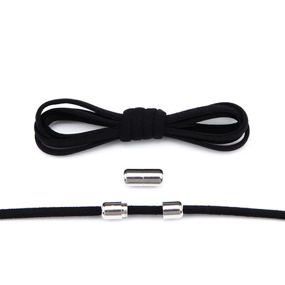 New Version Elastic No Tie Shoelaces Metal Lock Shoe Laces for Kids Adult Sneakers Quick Shoelaces Semicircle Shoestrings
