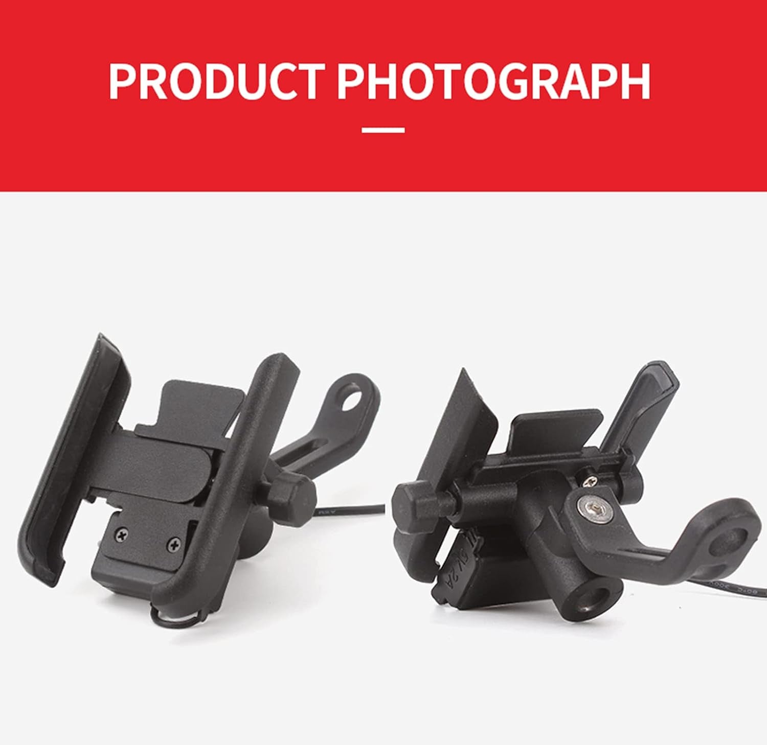 Bike Motorcycle Phone Mount Handlebar/Rear-View Mirror Bike Cell Phone Holder Sturdy Aluminum Alloy 360° Rotating Bicycle Phone Mount for 4.0-6.5 Inch Smartphones