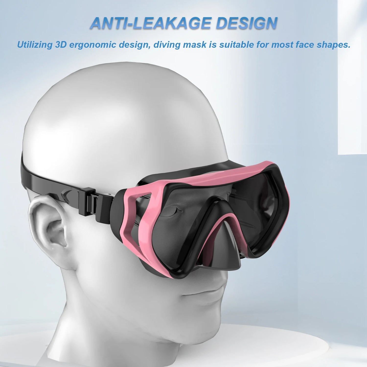Diving Snorkeling Mask Set for Kids Swimming Mask Child Free Diving Snorkel Mask Anti-Fog Swim Goggles with Nose Cover Big Frame