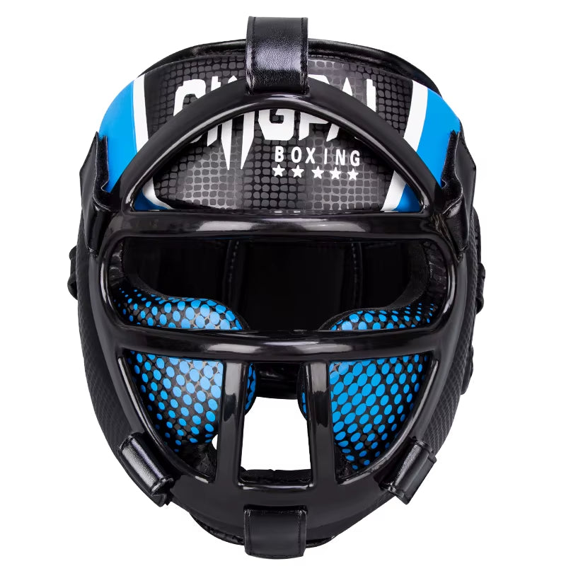 Muay Thai Martial Taekwondo W/Mask Kids/Adults Headgear Muay Sparring Equipment Protector New Training Head Arts Boxing Helmet
