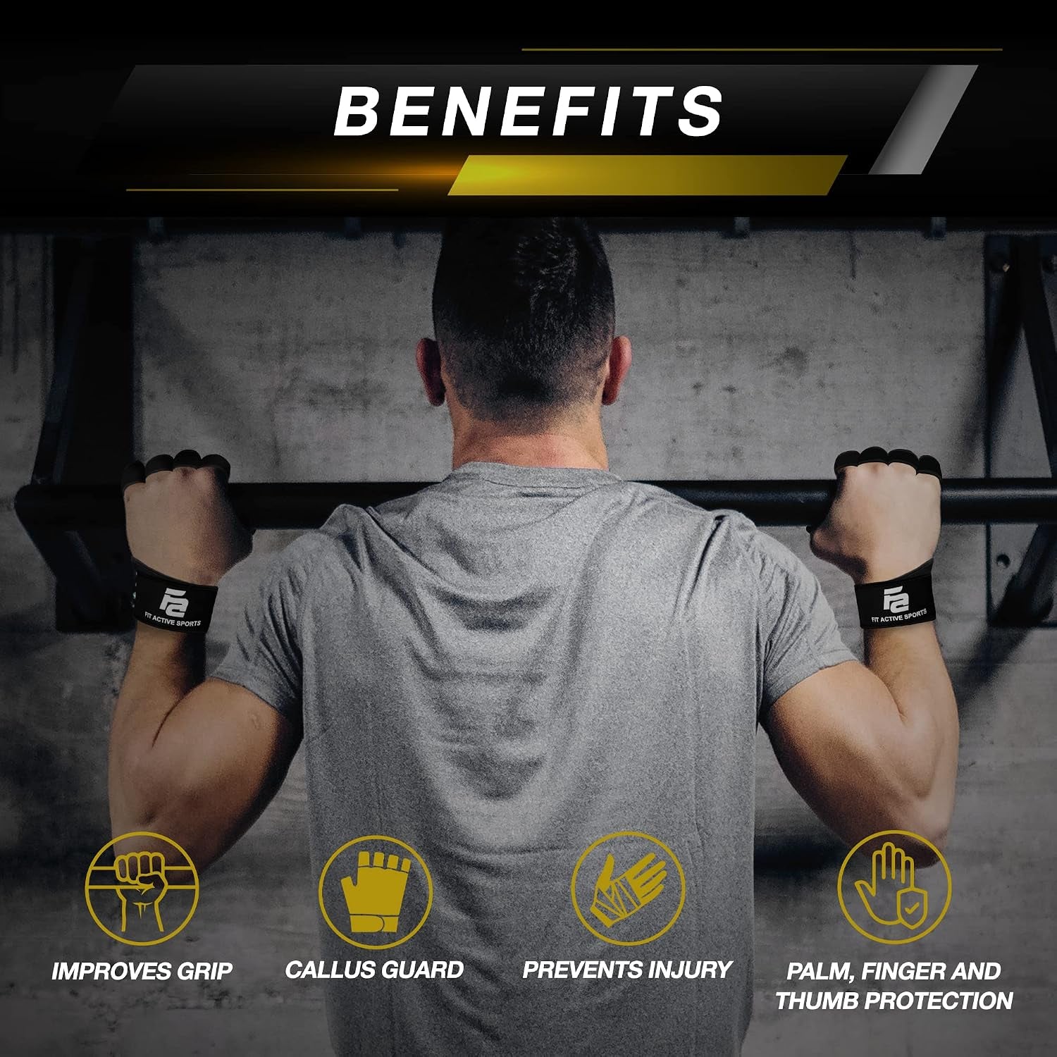 New Ventilated Weight Lifting Workout Gloves with Built-In Wrist Wraps for Men and Women - Great for Gym Fitness, Cross Training, Hand Support & Weightlifting.