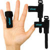Trigger Finger Splint Support Brace for Straightening Curved, Bent | Locked & Stenosing Tenosynovitis Hands - Tendon Release & Pain Relief (2-Pack, Black) - HSA/FSA Approved